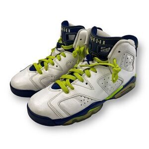 Air Jordan Retro GS Fierce Green High Top Sneakers 543390-108 Size 7Y